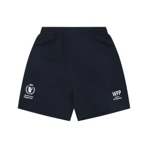 Balenciaga WFP White Logo Sweat Shorts Front view