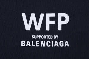 Balenciaga WFP White Logo Sweat Shorts Print