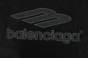 Balenciaga Woven Collar Racing Jersey T-Shirt Black Brand