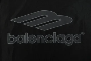 Balenciaga Woven Collar Racing Jersey T-Shirt Black Brand
