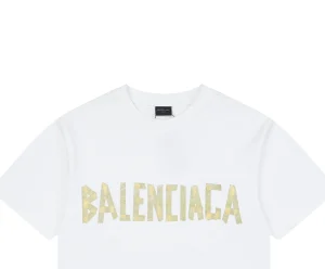 Balenciaga Yellow Tape Logo Oversized T-Shirt