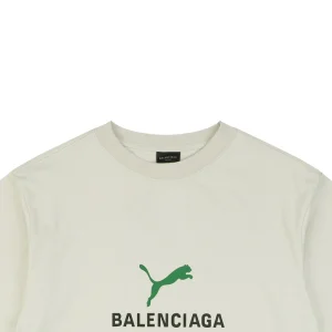 Balenciaga x Puma Logo Print T-Shirt Grey