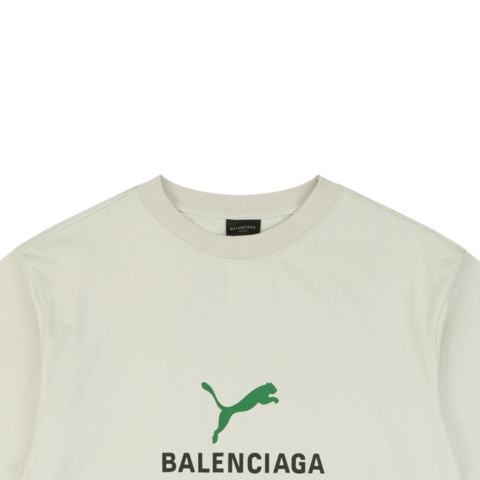 Balenciaga x Puma Logo Print T-Shirt Grey
