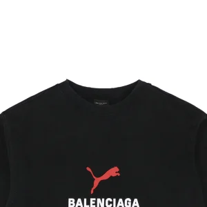 Balenciaga x Puma Logo Print T-Shirt Black