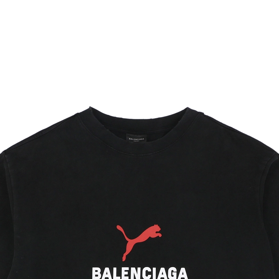 Balenciaga x Puma Logo Print T-Shirt Black
