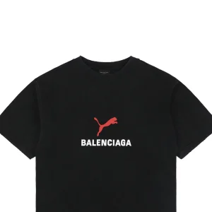 Balenciaga x Puma Logo Print T-Shirt Black