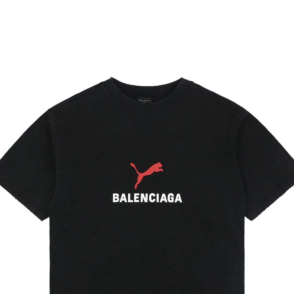 Balenciaga x Puma Logo Print T-Shirt Black