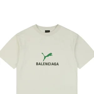 Balenciaga x Puma Logo Print T-Shirt Grey
