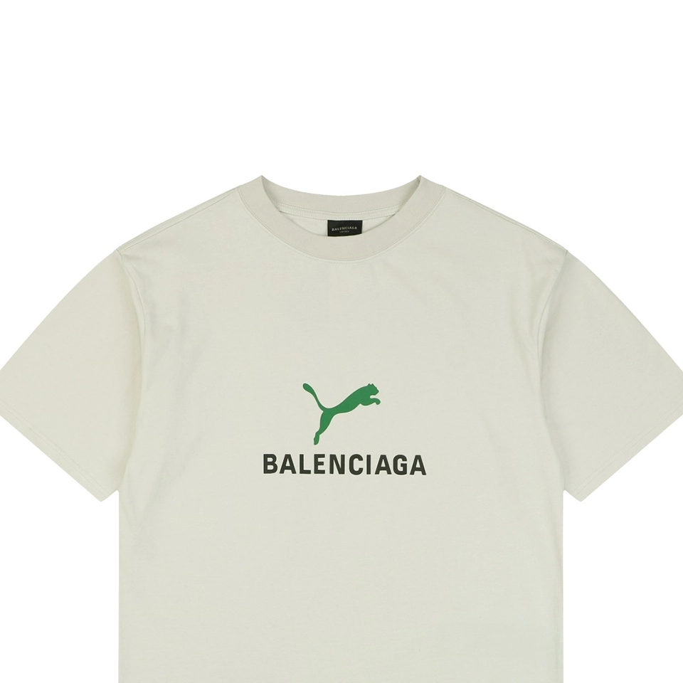 Balenciaga x Puma Logo Print T-Shirt Grey