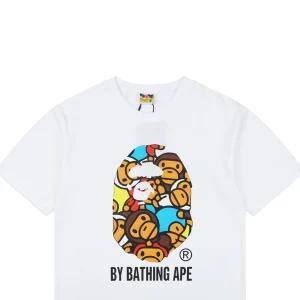 Bape Baby Milo Ape Head Graphic T-Shirt White