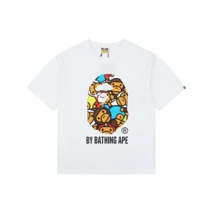 Bape Baby Milo Ape Head Graphic T-Shirt White Front view