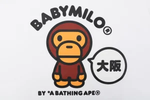Bape Baby Milo Osaka Graphic T-Shirt White Front Print