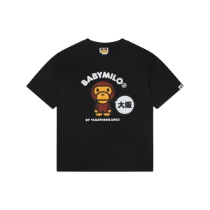 Bape Baby Milo Osaka Graphic T-Shirt Black Front view