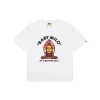 Bape Baby Milo Pink Shark Hoodie Graphic T-Shirt (White/Black)