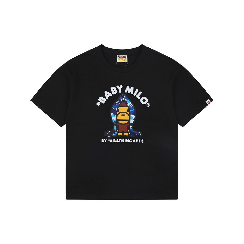 Bape Baby Milo Shark Hoodie Graphic T-Shirt Front view