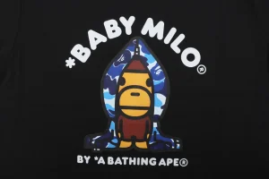 Bape Baby Milo Shark Hoodie Graphic T-Shirt Front Print