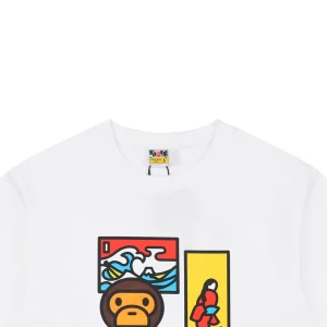Bape Baby Milo Ukiyo-e Graphic T-Shirt White
