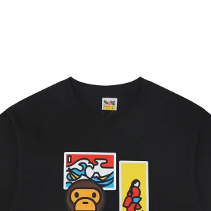 Bape Baby Milo Ukiyo-e Graphic T-Shirt Black