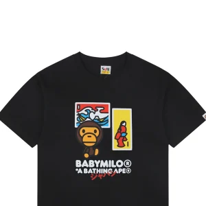 Bape Baby Milo Ukiyo-e Graphic T-Shirt Black