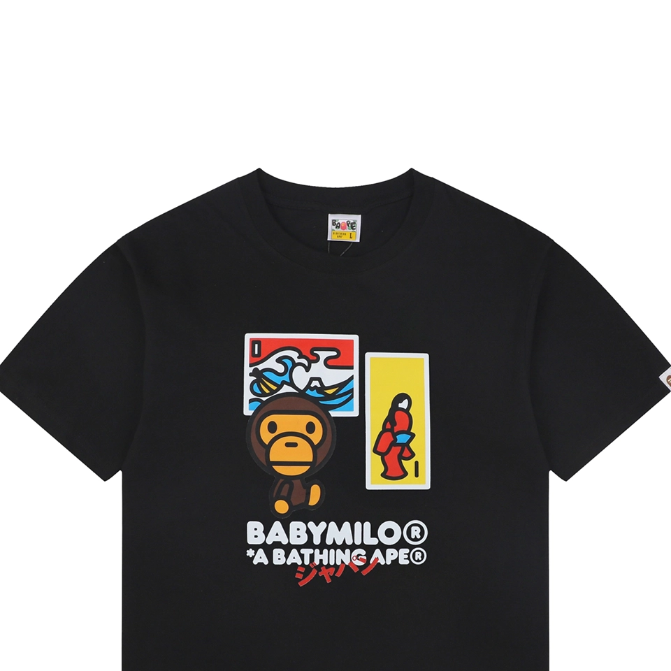 Bape Baby Milo Ukiyo-e Graphic T-Shirt Black