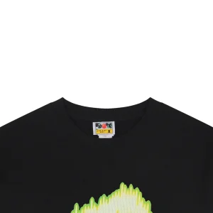 Bape Soundwave Ape Logo Graphic T-Shirt Black