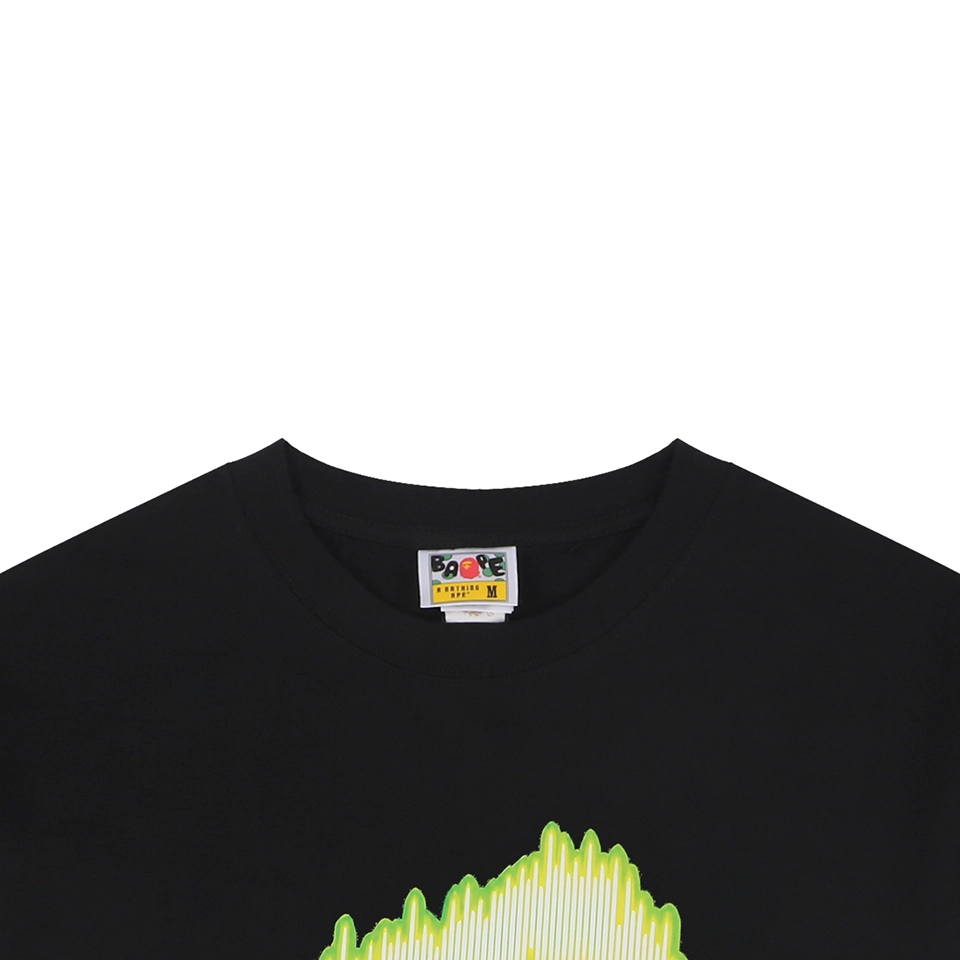 Bape Soundwave Ape Logo Graphic T-Shirt Black