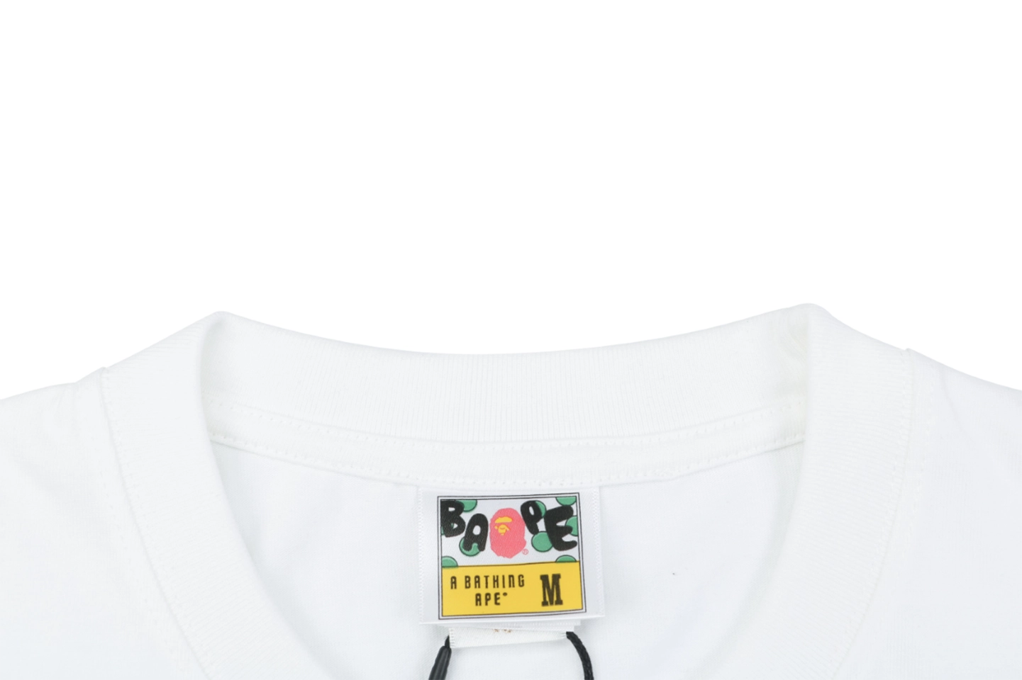 Bape Soundwave Ape Logo Graphic T-Shirt White Collar