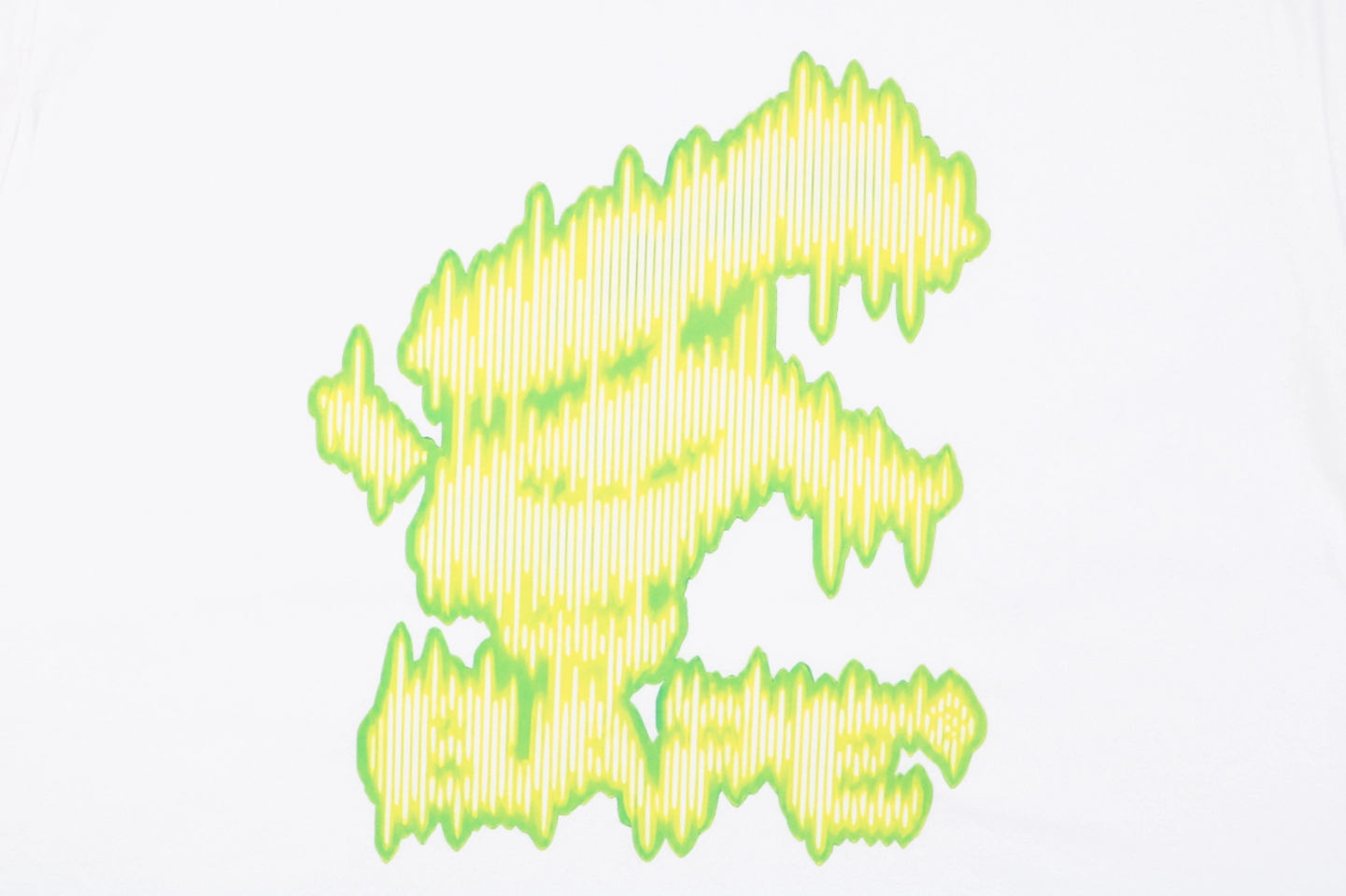 Bape Soundwave Ape Logo Graphic T-Shirt White Front Print