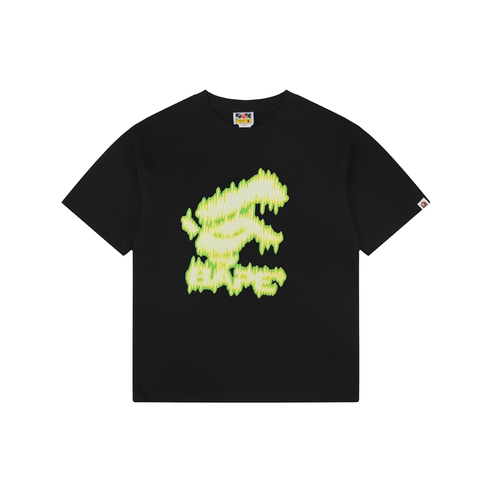 Bape Soundwave Ape Logo Graphic T-Shirt Black Front view