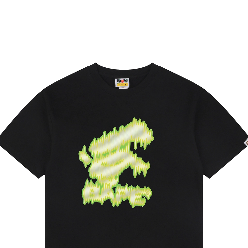 Bape Soundwave Ape Logo Graphic T-Shirt Black