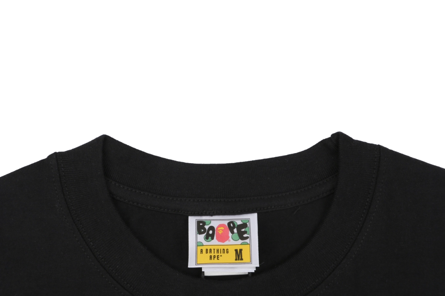 Bape Soundwave Ape Logo Graphic T-Shirt Black Collar