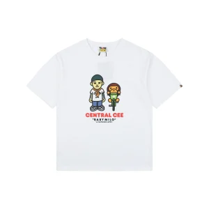 Bape × Central Cee Baby Milo Graphic T-Shirt White Front view