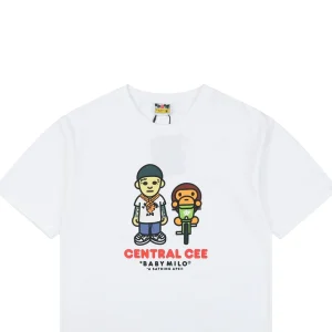 Bape × Central Cee Baby Milo Graphic T-Shirt White