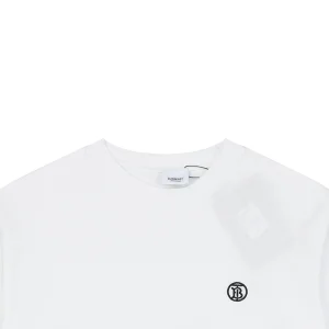Burberry BT Monogram Embroidered T-Shirt White