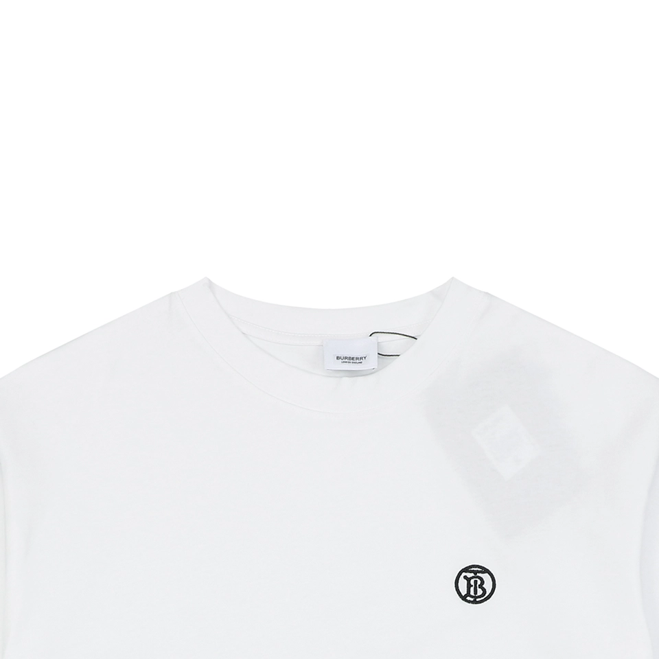 Burberry BT Monogram Embroidered T-Shirt White
