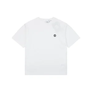 Burberry BT Monogram Embroidered T-Shirt White Front view