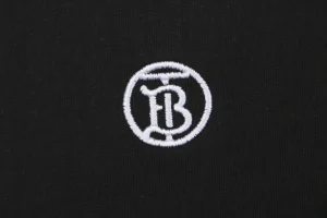 Burberry BT Monogram Embroidered T-Shirt Black Brand