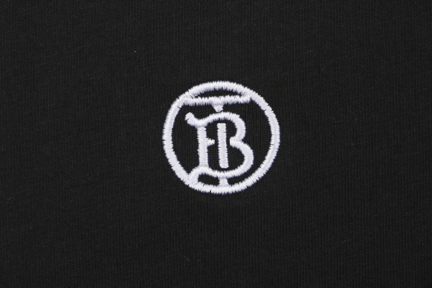 Burberry BT Monogram Embroidered T-Shirt Black Brand