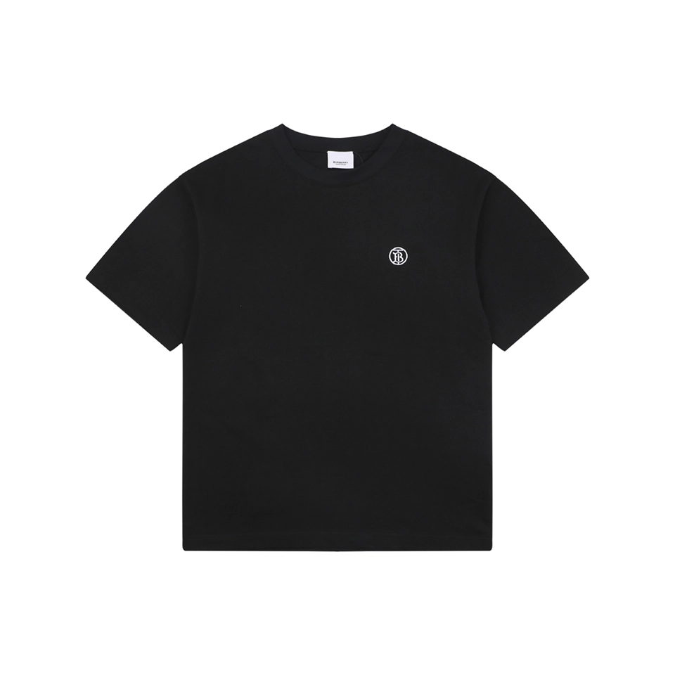 Burberry BT Monogram Embroidered T-Shirt Black Front view