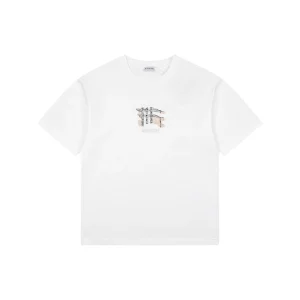 Burberry Check Equestrian Knight Appliqué Embroidered T-Shirt White Front view