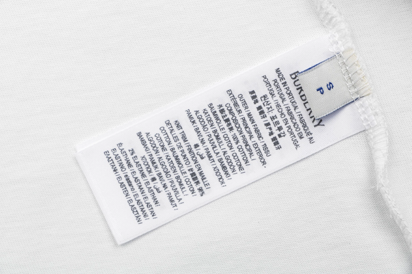 Burberry Check Equestrian Knight Appliqué Embroidered T-Shirt White Wash label