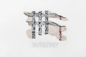 Burberry Check Equestrian Knight Appliqué Embroidered T-Shirt White Front Brand