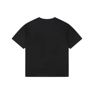 Burberry Check Equestrian Knight Appliqué Embroidered T-Shirt Black back view