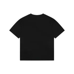 Burberry Check Knight Logo Embroidered T-Shirt Black Back view