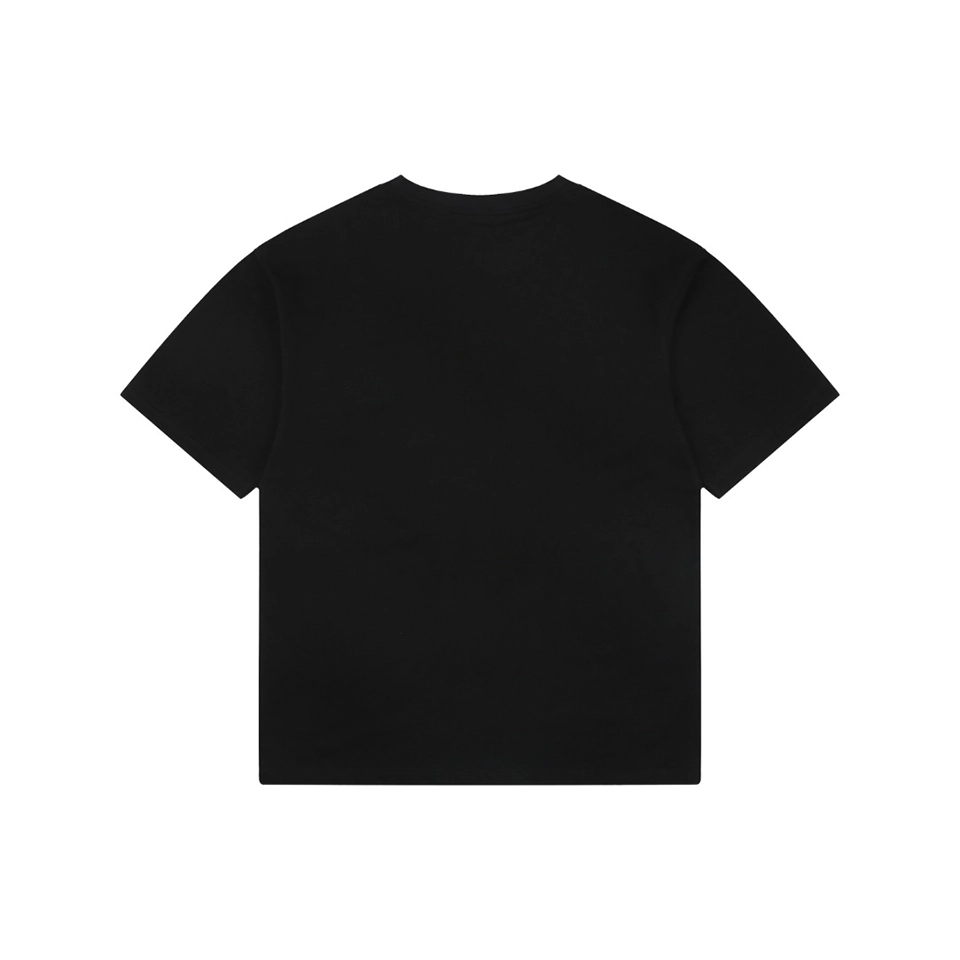 Burberry Check Knight Logo Embroidered T-Shirt Black Back view
