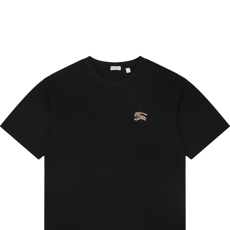 Burberry Check Knight Logo Embroidered T-Shirt18.jpeg