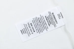 Burberry Check Knight Logo Embroidered T-Shirt White Wash label