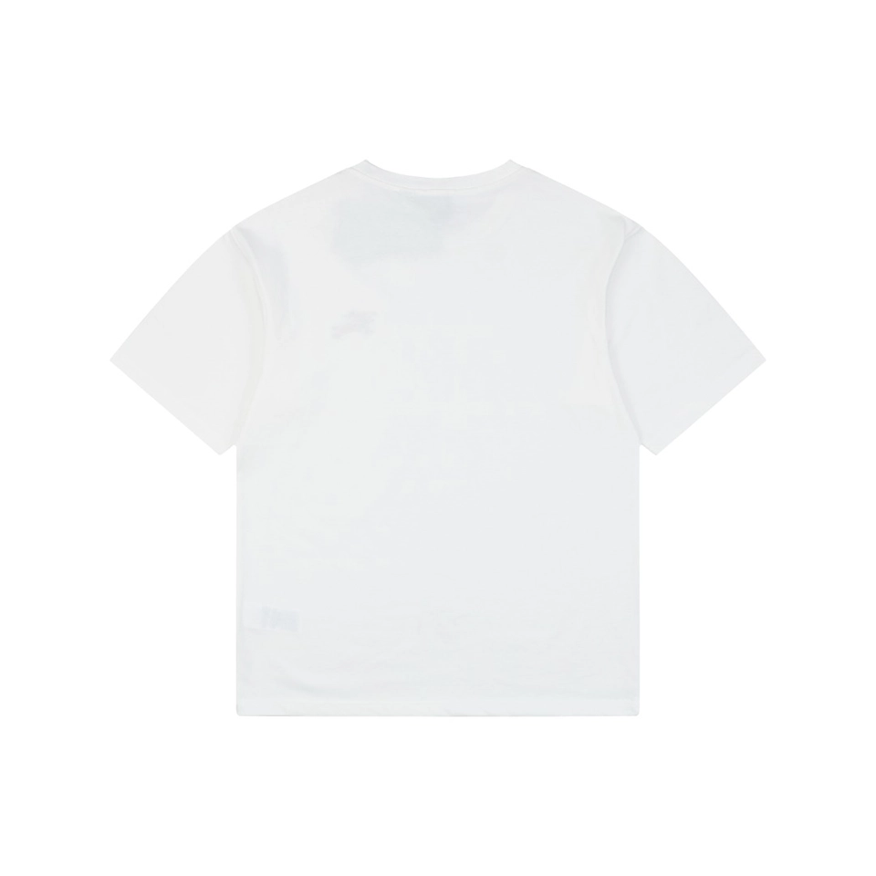 Burberry Check Knight Logo Embroidered T-Shirt White Back view