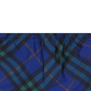 Burberry Diagonal Check Mesh-Lined Nylon Shorts Blue