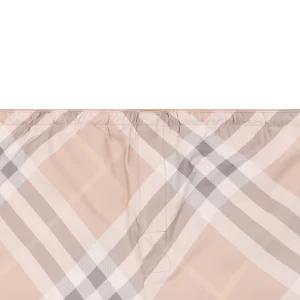 Burberry Diagonal Check Mesh-Lined Nylon Shorts Pink